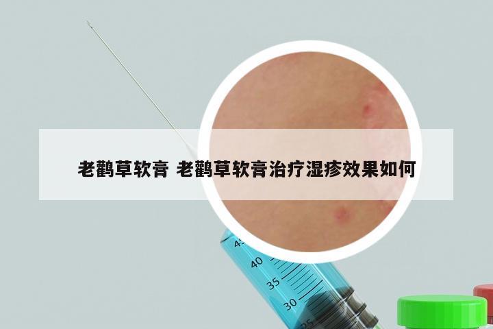 老鹳草软膏 老鹳草软膏治疗湿疹效果如何