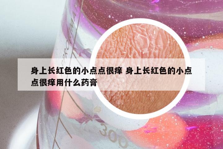 身上长红色的小点点很痒 身上长红色的小点点很痒用什么药膏