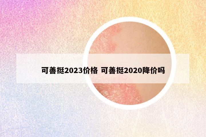 可善挺2023价格 可善挺2020降价吗