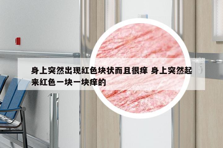 身上突然出现红色块状而且很痒 身上突然起来红色一块一块痒的