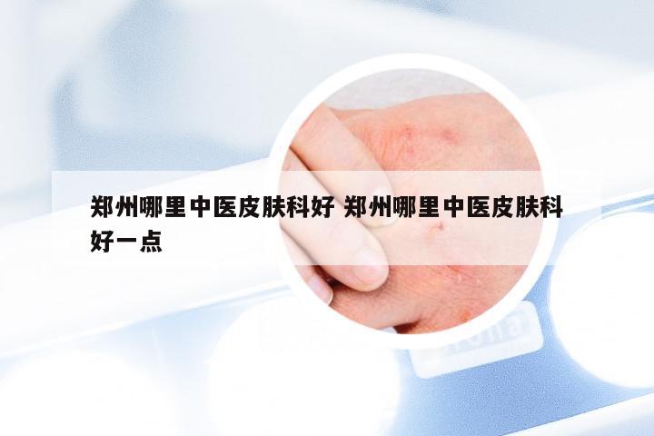 郑州哪里中医皮肤科好 郑州哪里中医皮肤科好一点