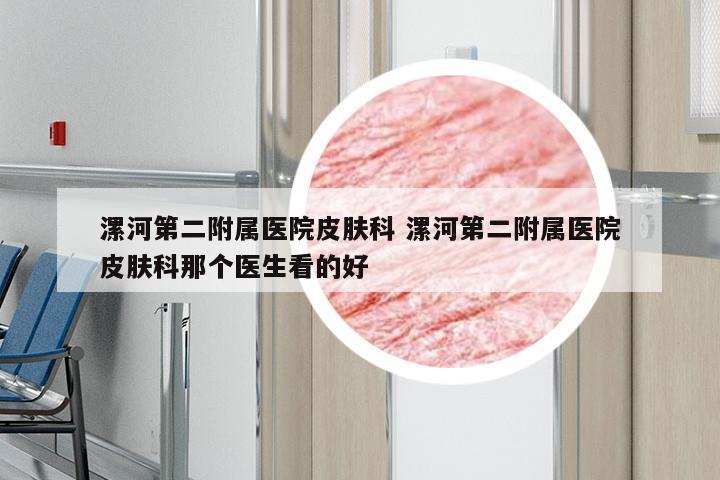 漯河第二附属医院皮肤科 漯河第二附属医院皮肤科那个医生看的好