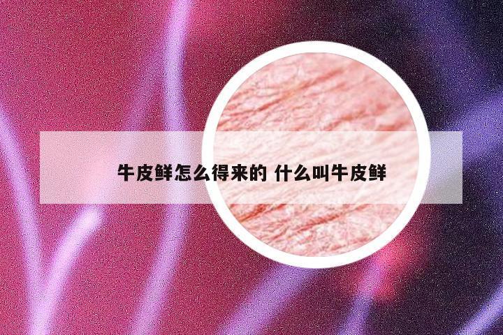 牛皮鲜怎么得来的 什么叫牛皮鲜