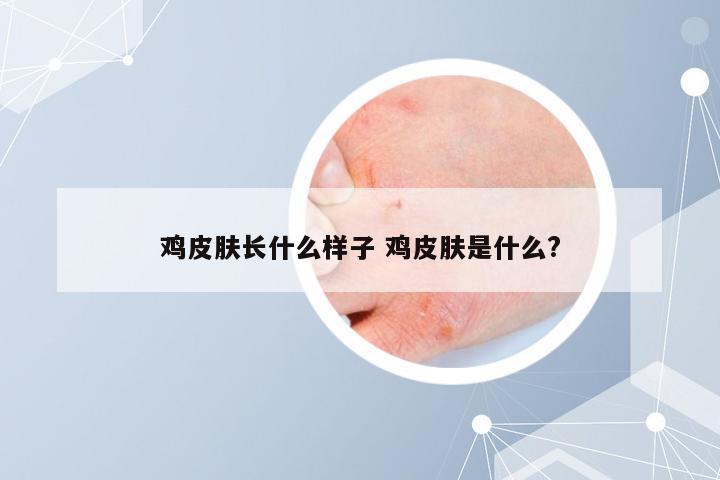 鸡皮肤长什么样子 鸡皮肤是什么?