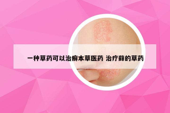 一种草药可以治癣本草医药 治疗藓的草药