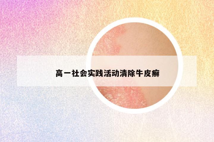 高一社会实践活动清除牛皮癣